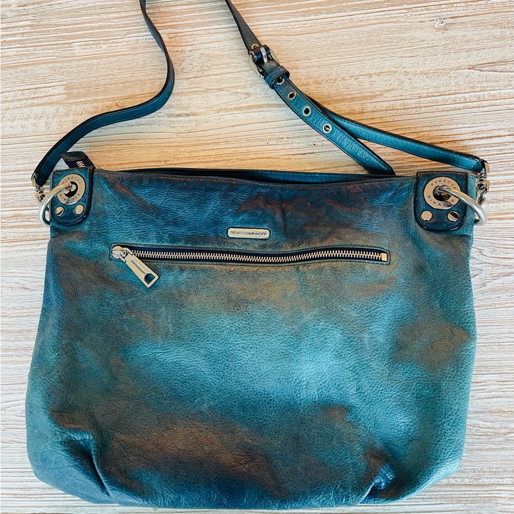 Rebecca Minkoff Nikki Hobo Bag – Teal Blue Leather